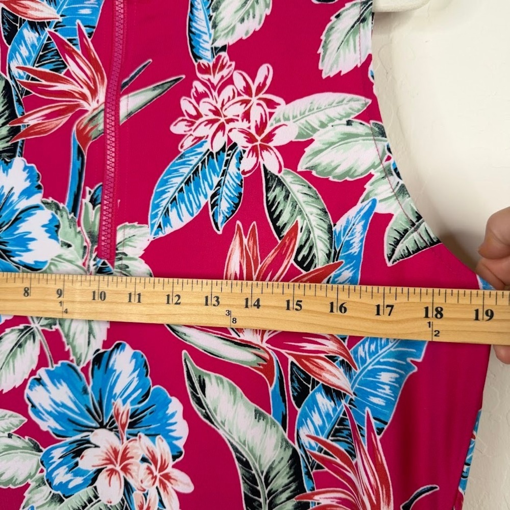 Tommy Bahama Golf Womens XL Tropical Floral Dress Resort Beachy Pickleball Pink - Picture 7 of 11